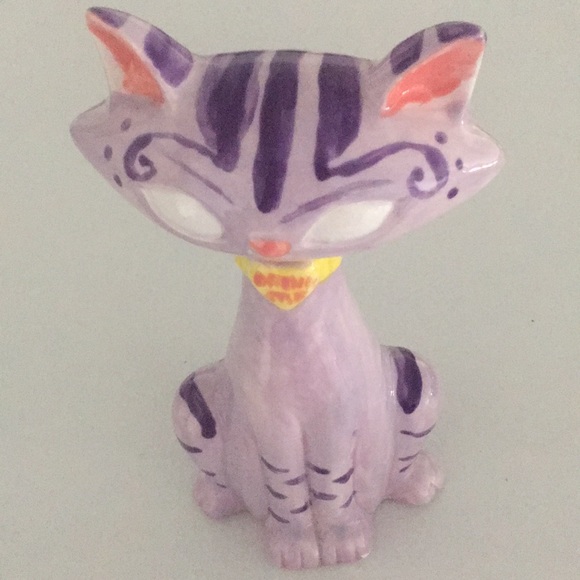 Other - Purple Cat Ceramic Sculpture